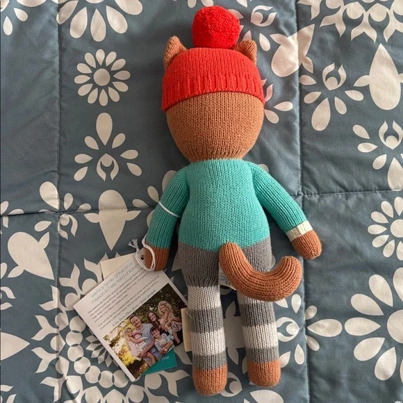 Cuddle + Kind Maximus the Cat Little 13” Hand Knit Doll - Picture 4 of 5
